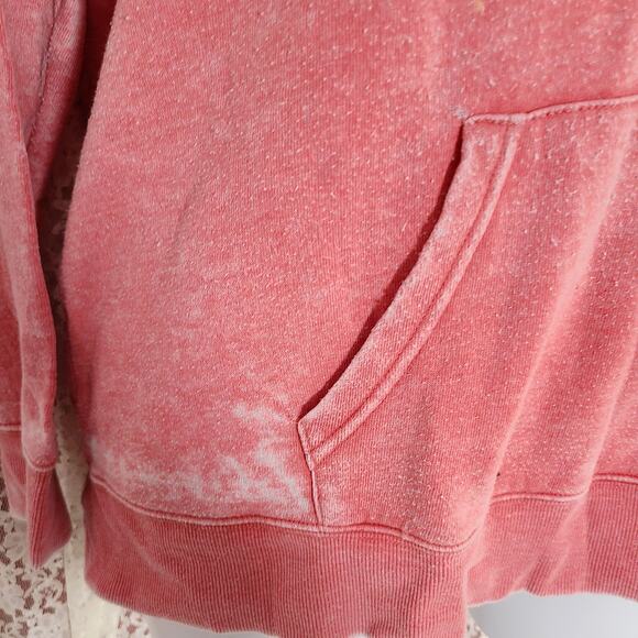 Ocean Drive salmon pink distressed pullover well worn sweater size Large - Picture 5 of 11
